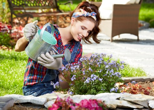 Professional landscapers working in Hornsey